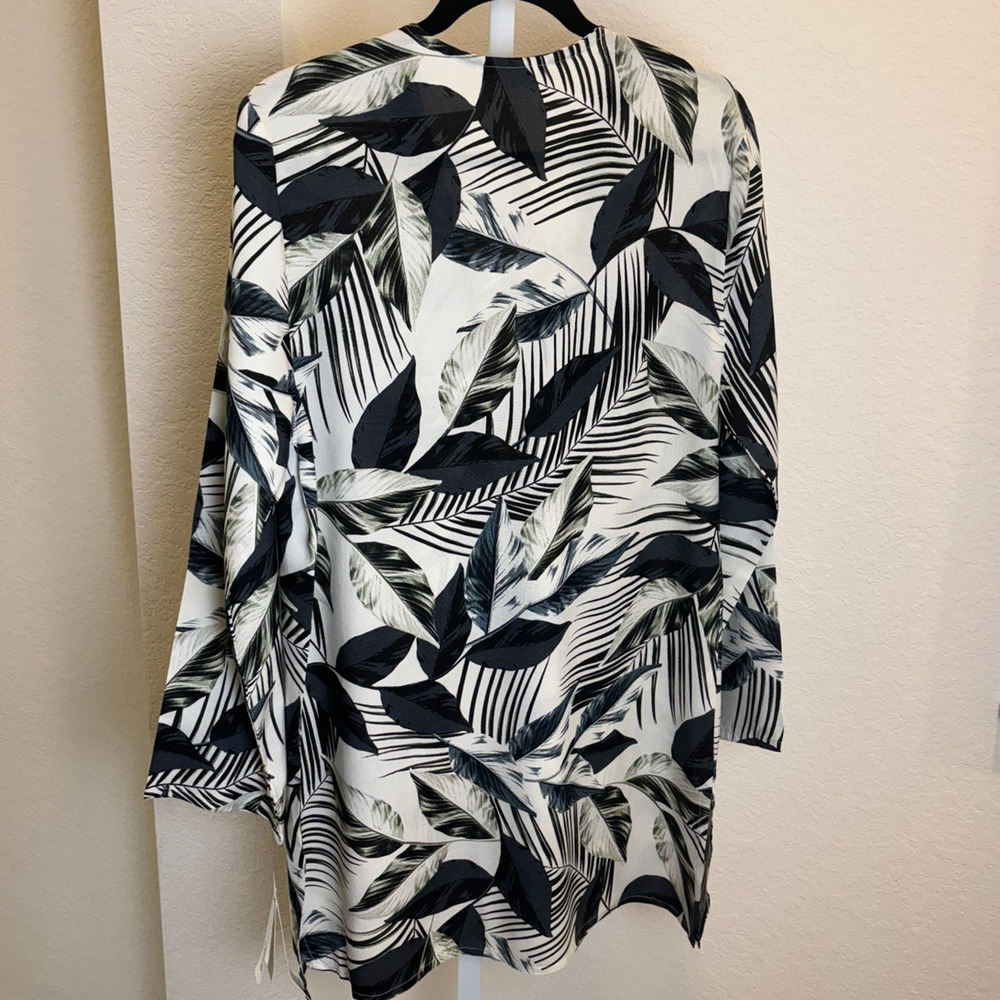LaBlanca Womens Tropical Black White Swimsuit Coverup Resortwear Vacation XS - Picture 4 of 8